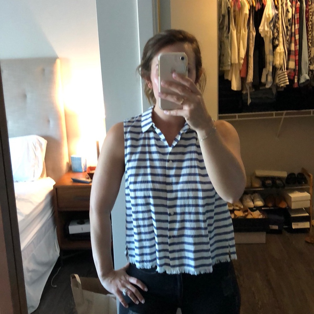 Madewell sleeveless striped top